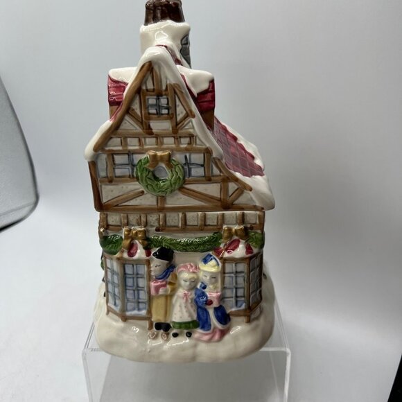 Fitz & Floyd a Dickens Christmas Candy Box & Lid FF Porcelain 1988 - Picture 1 of 11
